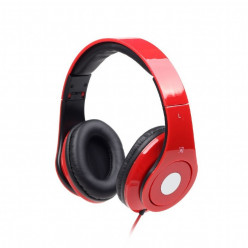Gembird MHS-DTW-R  -Detroit-, Folding stereo headphonest with Microphone, 3.5mm (4 pin), Red